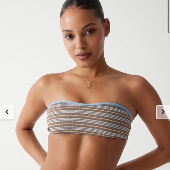 FRANKIES ROSABELLA STRIPED BANDEAU - Picture 1 of 8
